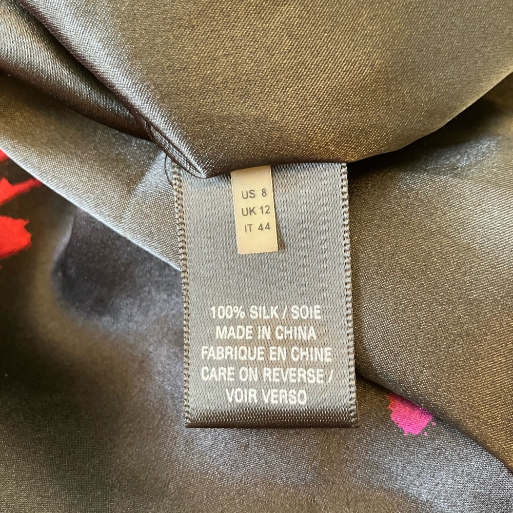 Tahari Silk Cocktail Dress Size 8 - Picture 8 of 9